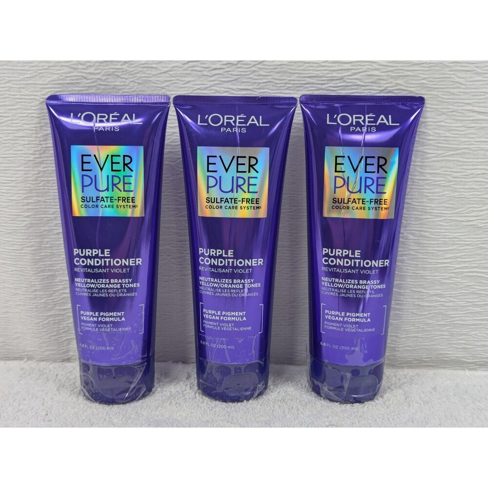 L'Oreal Paris - Ever Pure Sulfate Free Purple Conditioner - 6.8 oz - 3 Pack